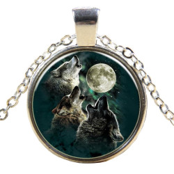 Glass necklace with motif...