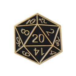 Brooch - Dice D20 - RPG D&D...