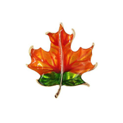 Brooch - Orange-green -...
