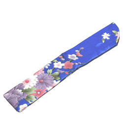  Fan - Butterflies with flowers [M5] with case - Blue