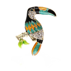 Brooch - Toucan - Turquoise...