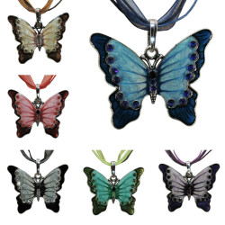 Necklace - Butterfly - Variant 3 with 42cm necklace - Multiple color choices