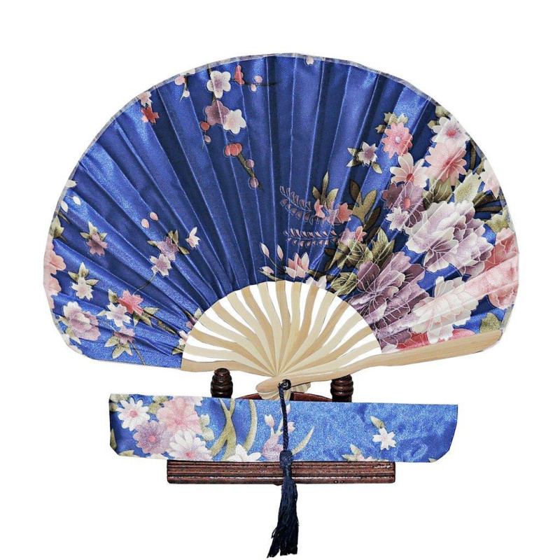 Fan - Wavy shell shape with case - Royal blue