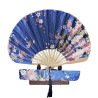 Fan - Wavy shell shape with case - Royal blue
