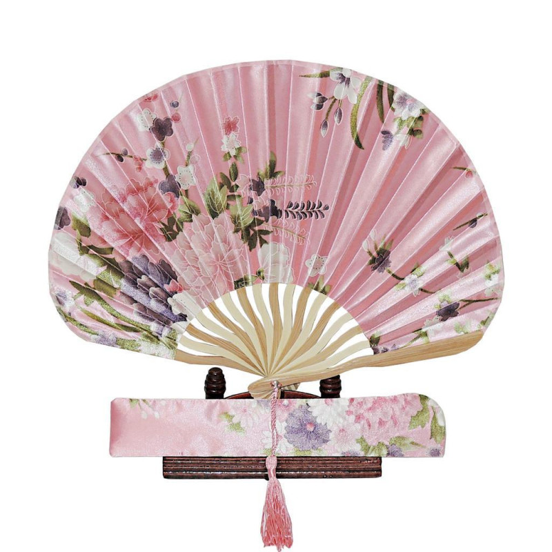  Fan - Wavy shell-shaped with case - Pink