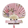  Fan - Wavy shell-shaped with case - Pink