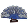  Fan - Glitter - Peacock with plastic base - Sun feathers - Multiple color choices