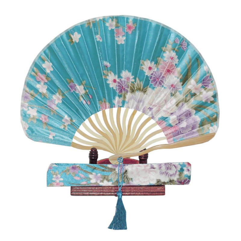  Fan - Wavy shell shaped with case - Turquoise