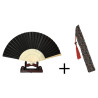  Fan - Solid color in paper with case - Black