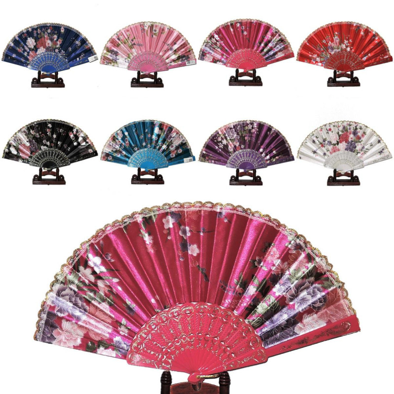  Sun fan - Chiffon flowers with plastic base - Sun feathers - Multiple color choices