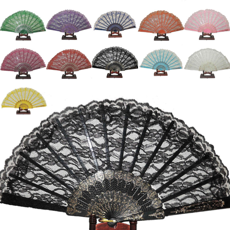  Sun fan - Lace with wave pattern - Sun feathers - Multiple color choices