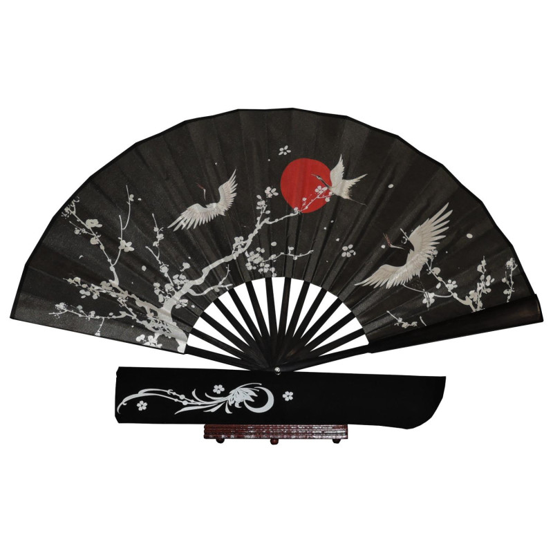 Large black fan with case [30cm] - M01 - Cranes