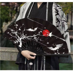 Large black fan with case [30cm] - M01 - Cranes