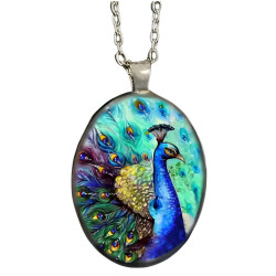  Glass necklace with motif...