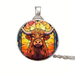  Glass necklace with motif...