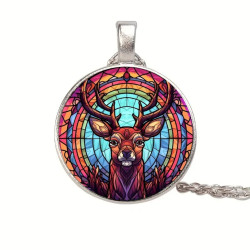  Glass necklace with motif...