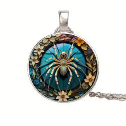  Glass necklace with motif...